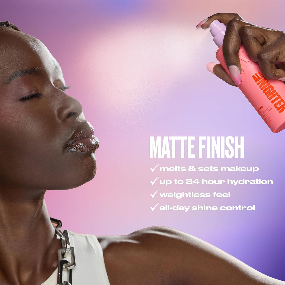 Urban Decay All Nighter Matte Waterproof Makeup Setting Spray - Up to 24HR Wear, Blurring Matte Finish, Ultra-Fine Facial Mist, Oil Control Face Primer, Transfer-Resistant, For All Skin Types