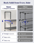 Kitsure 10 Tier Shoe Rack, Tall Shoe Organizer, 32.2" Wide, Black | Large-Capacity Shoe Storage with Hooks, Shoe Shelf for Closet, Entryway, Bedroom, Living Room, Zapateras Organizer