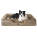Bedsure Orthopedic Dog Bed Medium Size Dogs - Washable Small Medium Dog Cat Bed Waterproof, Comfort Cats Couch Sofa with Washable Removable Cover, Pets Bed with Nonskid Bottom, Grey, 28"