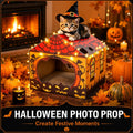Tailtastic Halloween Cat Scratcher House with Pads & Catnip for Indoor Cats