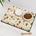 Fall Pumpkin Dog Food & Water Mat, Paw Prints Autumn Pet Feeding Mat for Floor Non-Slip Waterproof, Super Absorbent Cat Bowl Mat, Easy to Clean Eco-Friendly Durable Pet Placemat,12" × 20"