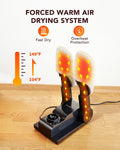 FORLIM Shoe & Boot Dryer for Work Boots, Forced Air, 2-Hour Timer, Black