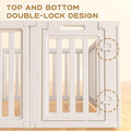 Dog Playpen, Clear Dog Pen, Dog Pen Indoor, Easy to Install and Remove Dog Play Pen, Puppy Playpen Suitable for Dogs, Cats,Dog Playpen Indoor (White, 23.6 inch Height, 8 Panels)