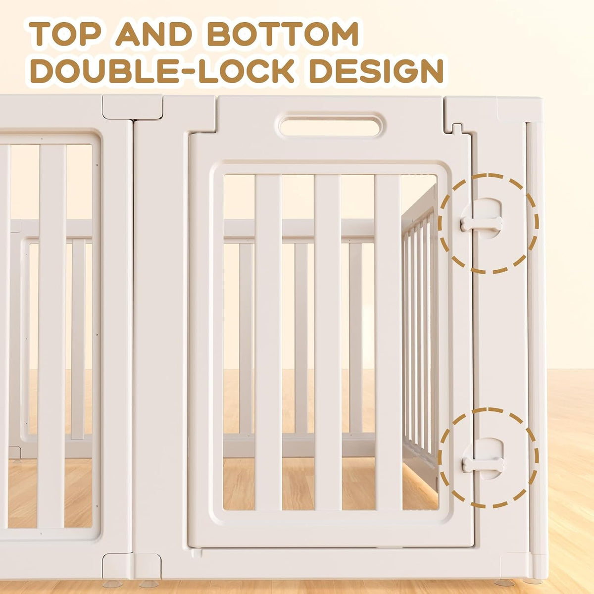Dog Playpen, Clear Dog Pen, Dog Pen Indoor, Easy to Install and Remove Dog Play Pen, Puppy Playpen Suitable for Dogs, Cats,Dog Playpen Indoor (White, 23.6 inch Height, 8 Panels)