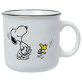 Silver Buffalo Peanuts Snoopy Fall Leaf, Wide Rim Ceramic Mug, 16oz