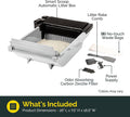 Pet Zone Smart Scoop Semi Automatic Self Cleaning Cat Litter Box, 6 Bags | Includes carbon filter for odor control, reduces daily hands on maintenance, suits up to two felines six to sixteen pounds