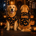 Personalized Halloween Dog Shirt, Custom Pet Shirt with Name, Pumpkin Bat Spider Web Dog Costume