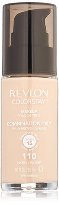 Revlon Liquid Foundation, ColorStay Face Makeup for Combination & Oily Skin, SPF 15, Medium-Full Coverage with Matte Finish, 360 Golden Caramel, 1 Fl Oz