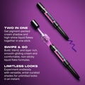 Morphe Mixed Signals Dual-Ended Eyeshadow Stick - Cream Eyeshadow Pigment & Chrome Liquid Flakes for Bold, Layered Eye Makeup Looks - Flirtatious/Faithful (0.028 oz)