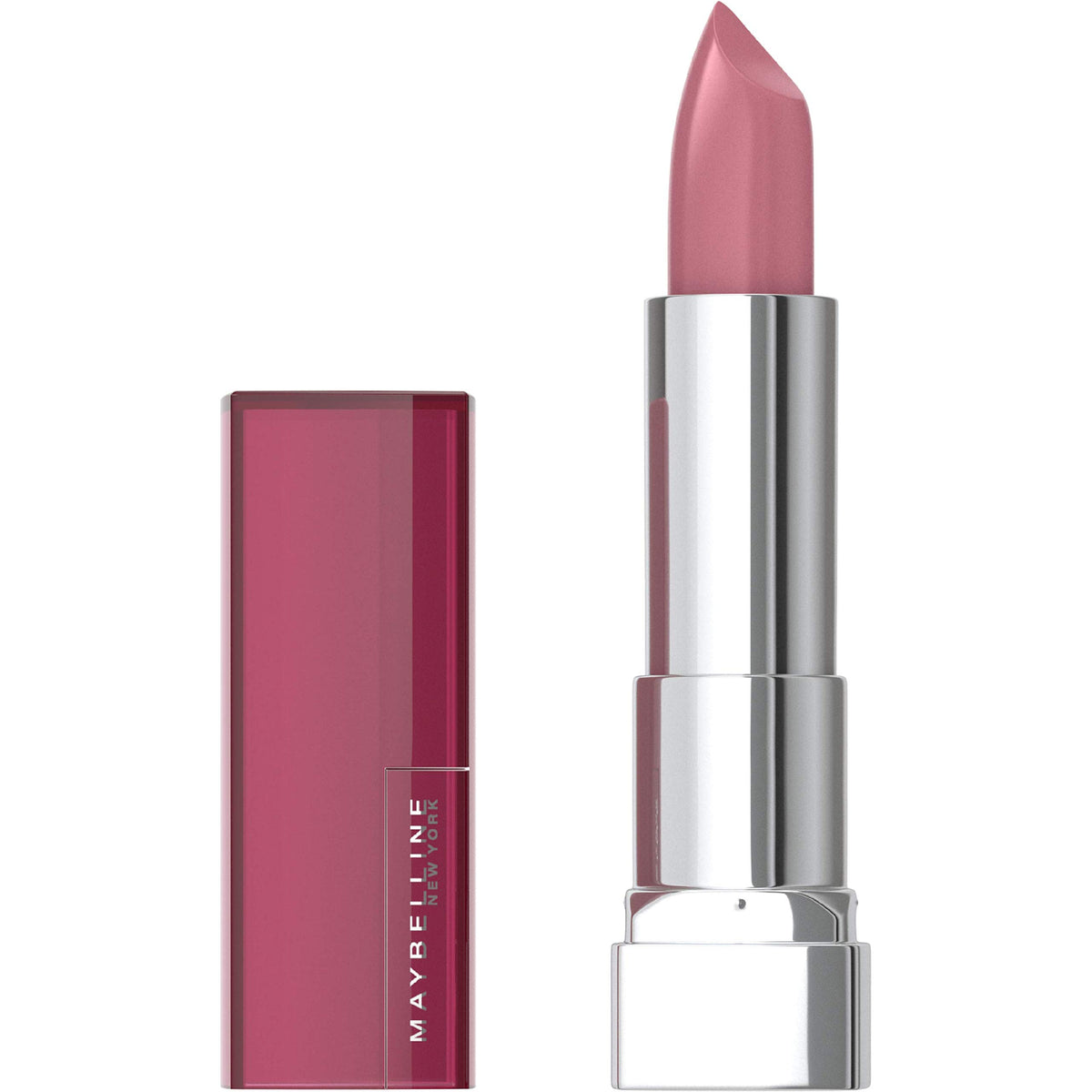 Maybelline Color Sensational Lipstick, Lip Makeup, Matte Finish, Hydrating Lipstick, Nude, Pink, Red, Plum Lip Color, Divine Wine, 1 Count