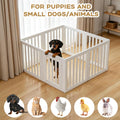 Dog Playpen, Clear Dog Pen, Dog Pen Indoor, Easy to Install and Remove Dog Play Pen, Puppy Playpen Suitable for Dogs, Cats,Dog Playpen Indoor (White, 23.6 inch Height, 8 Panels)