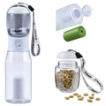 Cibaabo Dog Water Bottle with Food Container & Poop Bag Holder, Travel Water Bowl, Portable Pet Dispenser, Dog Gifts Stuff Accessories Items, Puppy Essentials for Yorkie Chihuahua Walking Hiking