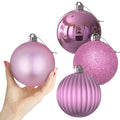 White 4.0" Large Christmas Balls - Christmas Tree Decoration Ornaments Shatterproof Hanging Balls for Birthday Halloween Holiday Wedding Decorations Set of 4pcs