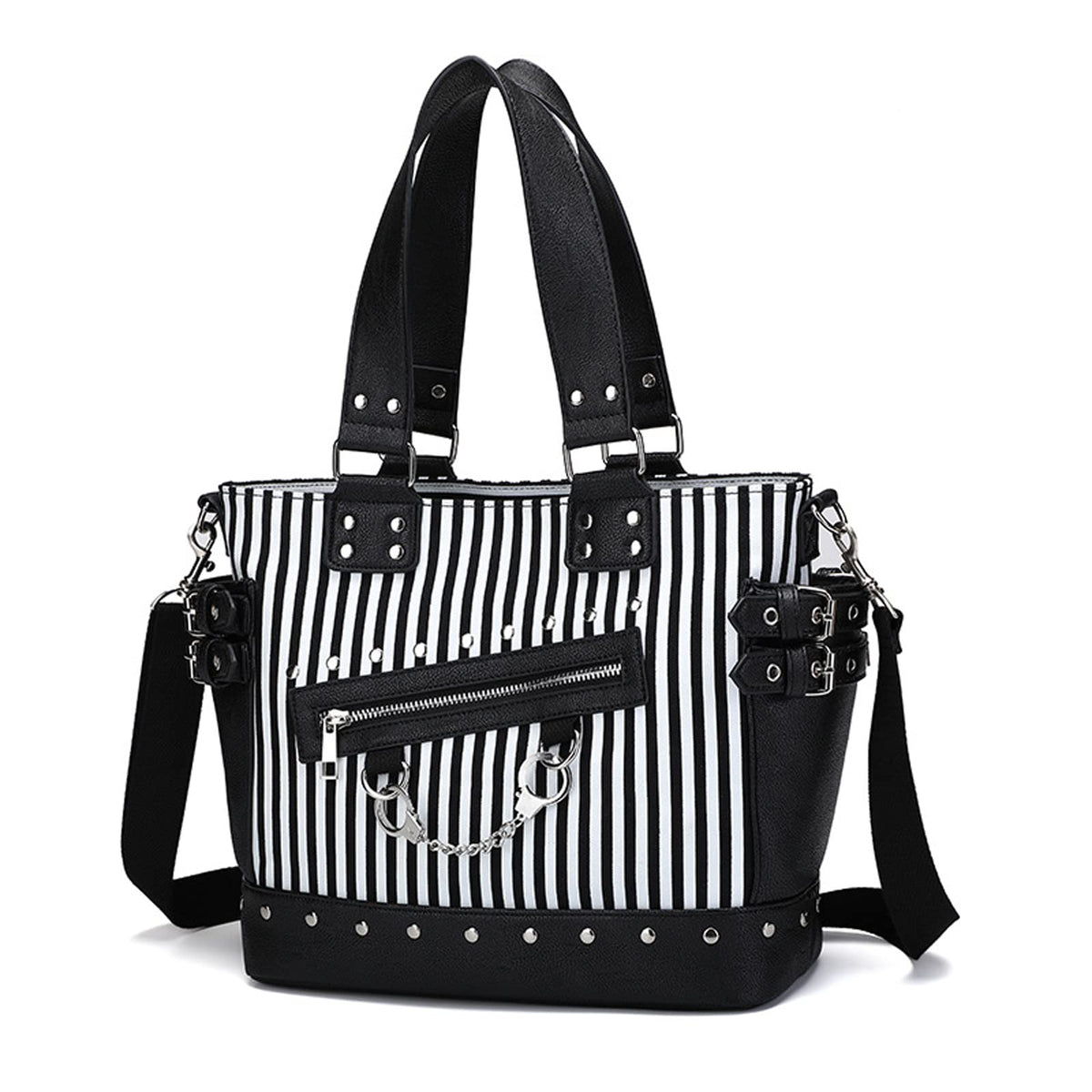 Gothic Backpack Canvas Bag Luminous Fashion Skull Crossbody Printed Bag Zipper Luminous Striped Shoulder Bag (Sternum Bag)