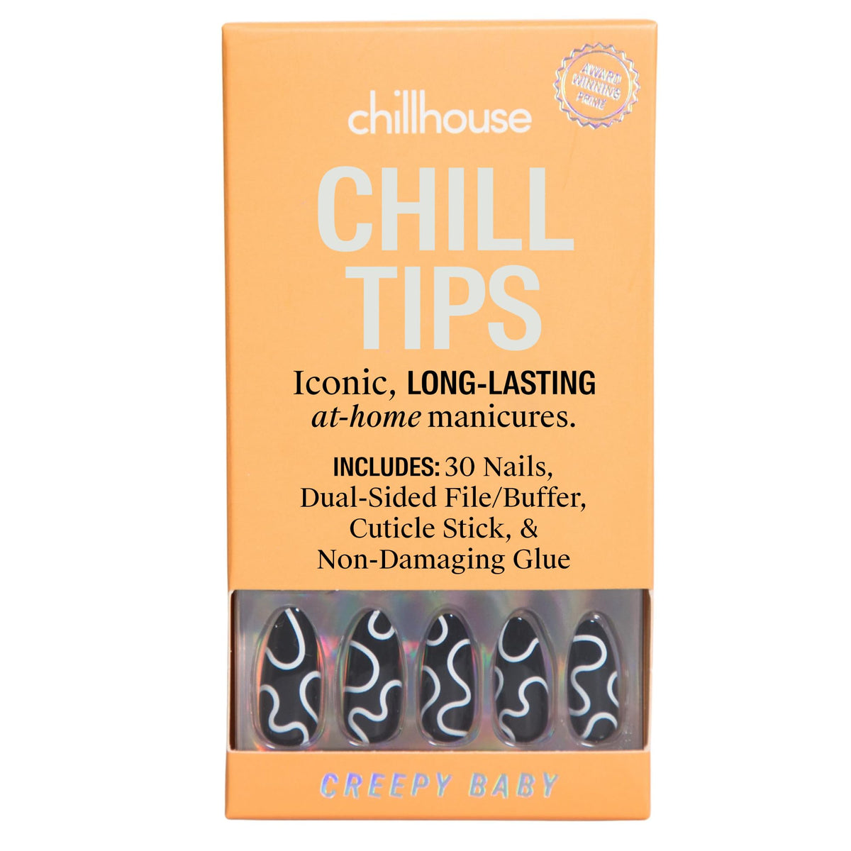 Chillhouse - Chill Tips, Press on Nails Kit - Sea Siren (Almond) - 30 Nail Shapes & Sizes - Up to 2 Weeks of Wear - Customizable Fit - Reusable - Latina Founded & Women Owned - Beauty & Self Care