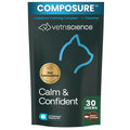 VetriScience Composure Calming Chews for Cats – Supports Relaxation & Balanced Behavior During Travel & Vet Visits, Daily Stress & Anxiety Support Supplement, Chicken Flavor, 30 Count