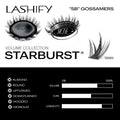 Lashify Star Burst 16mm Gossamer DIY Eyelash Extensions Refill, The Ultimate Multi-Length Multi Layered Lash, Black, Easy False Lashes