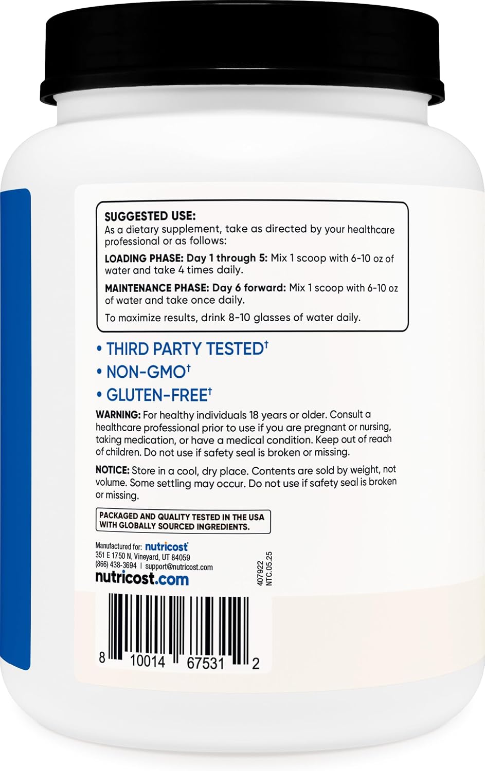 Nutricost Creatine Monohydrate Micronized Powder (1 KG) | Pure Creatine Monohydrate