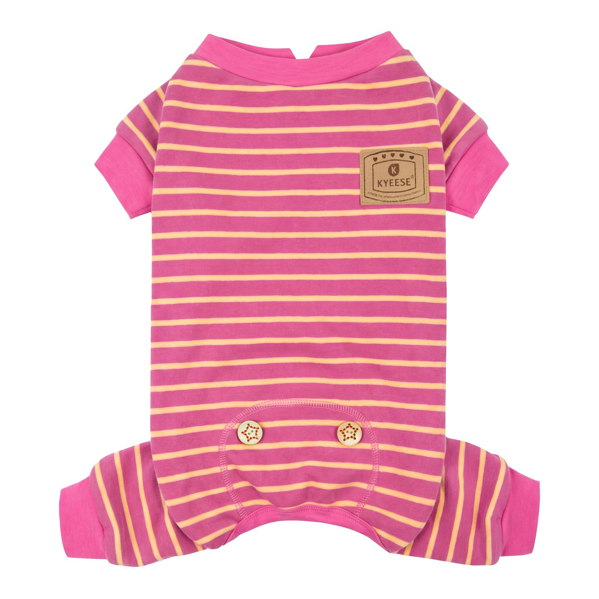 KYEESE Striped Dog Pajamas for Medium Large Dog Stretchy Onesie Daily Wear