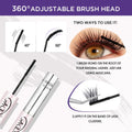 GAQQI Lash Cluster Glue, Lash Bond and Seal Waterproof, Bond & Seal Eyelash Glue for Clusters, Eyelash Adhesive Black Long-Lasting 72H, Latex-Free（5ml+5ml）