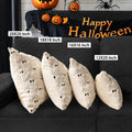 Halloween Ghost Decorative Pillow Covers 18x18 Set of 2, Beige Soft Plush Faux Fur Farmhouse Throw Cushion Cases for Fall Holiday Home Decorations