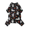 Fitwarm Reindeer Dog Christmas Pajamas, Winter Doggy Clothes for Small Dogs Boy Girl, Fleece Dog Onesie with Feet, Holiday Pet Outfit, Black, White, Red, Medium