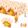 3 Pack Thanksgiving Tablecloths, 108" x 54" Disposable Turkey Table Cloth