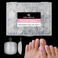 UNA GELLA French Toe Nail Press Ons, Pre-Etched 15 Sizes Sharp Square Berry Pink 180Pcs Press On Toenails False Toes Soft Gel Square Full Cover Fake Toenails for Nail Extensions DIY Salon Pedicure
