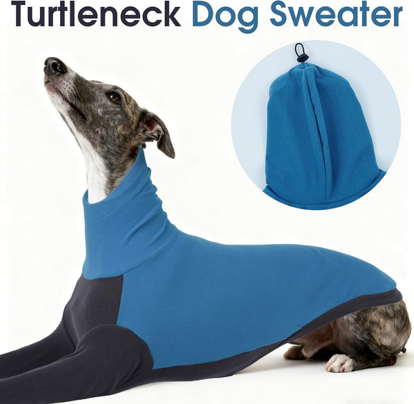 DENTRUN Greyhound Sweatshirt, Fleece Turtleneck Jumper for Sighthounds