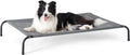 Bedsure Outdoor Elevated Cooling Dog Bed Large Sized Dog, 49in Grey | Portable raised camping pet cot hammock,Breathable Teslin mesh,Weather resistant,For large pets up to 85 lbs,Easy to assemble