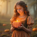 Fall Decor, Fall Decorations for Home, Flameless Pumpkin Candle, Orange