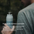 LARQ Twist Top — Reusable Insulated Stainless Steel Water Bottle, Metal Water Bottle for Men, Women, Kids, 100% Leakproof, BPA Free, No Straw — Travel, Gym, Office, School — 25 oz, Seaside Mint