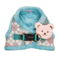 Pinkaholic New York Lidia Vest Dog Harness Step-in Warm Winter Flower Pattern for Small Dog, Light Grey, Large