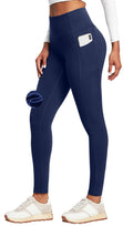 Heathyoga Fleece Lined Leggings with Pockets for Women Thermal Yoga Pants
