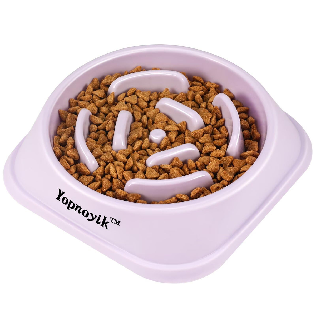 2 Pack Slow Feeder Dog Bowls for Healthy Eating, Non-Slip and Anti-Choking Design, Reduces Bloating & Overeating for Medium Dogs and Cats, Easy to Clean
