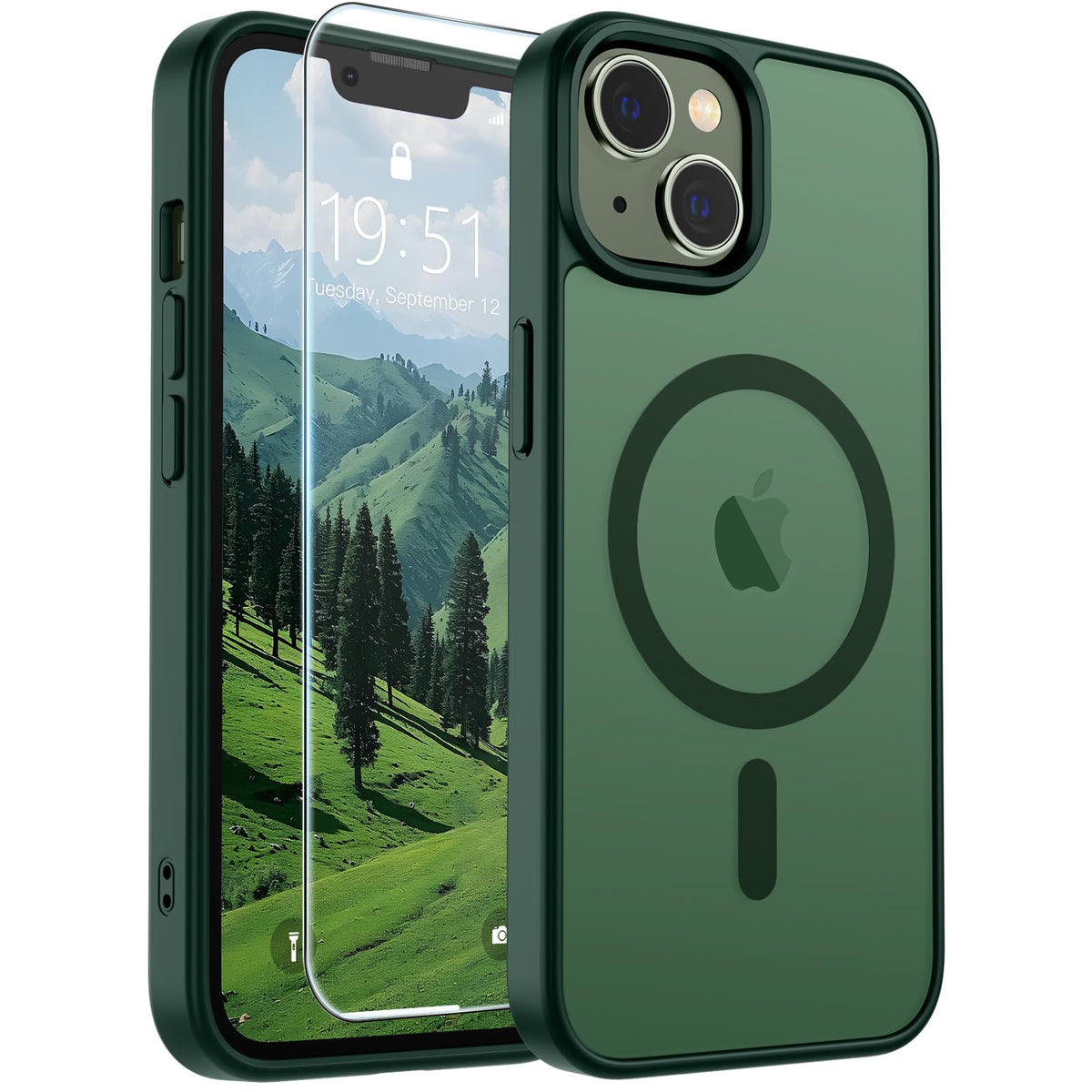 SUPFINE Magnetic for iPhone 13 Case/iPhone 14 Case Black
