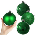 Rose Red 4.0" Large Christmas Balls - Christmas Tree Decoration Ornaments Shatterproof Hanging Balls for Birthday Halloween Holiday Wedding Decorations Set of 4pcs