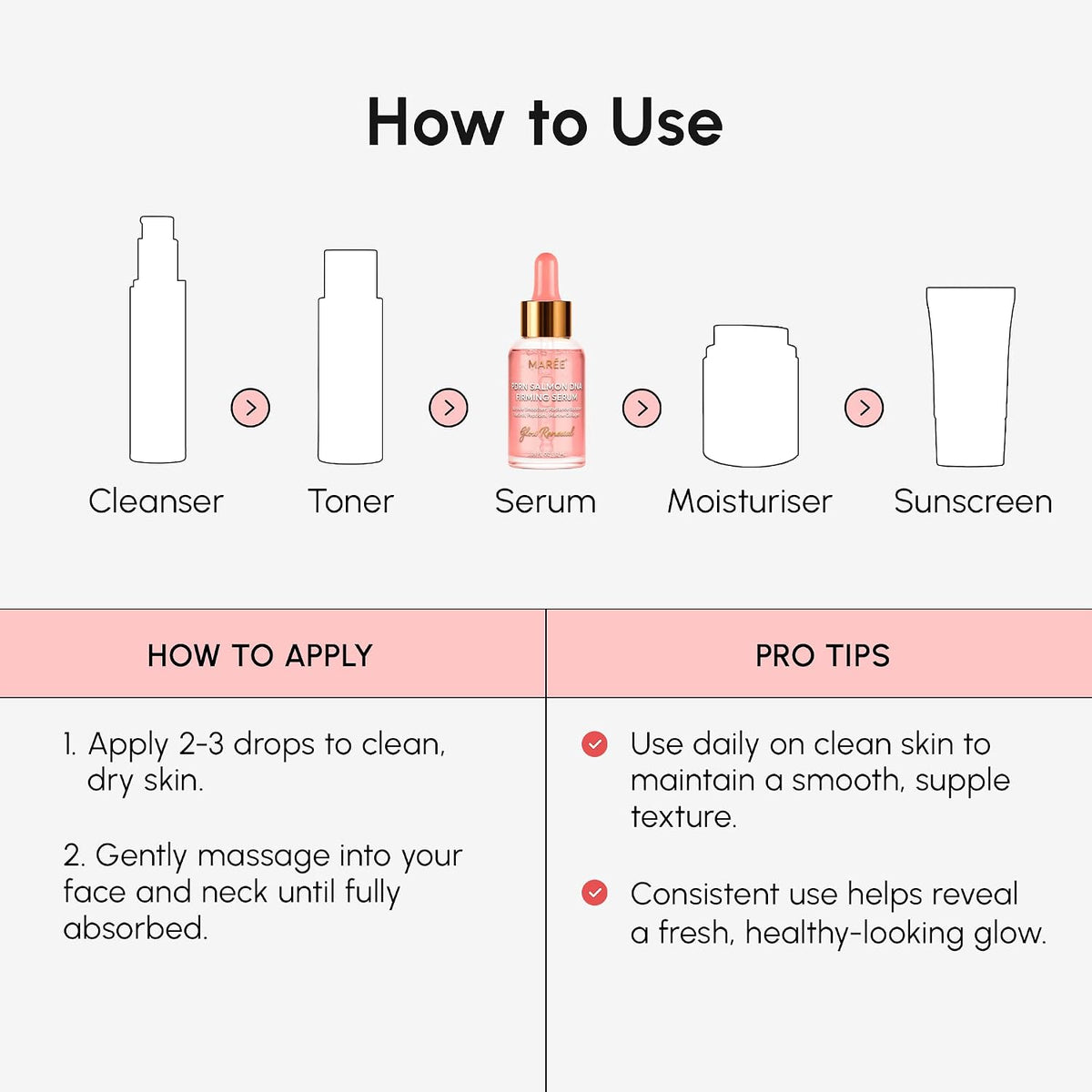 MAREE PDRN Serum - Salmon DNA Serum for face with Peptides for Glass Skin