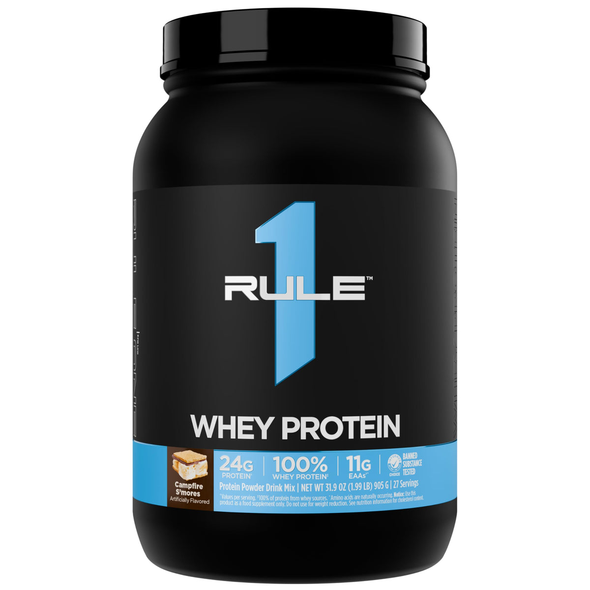 Rule 1 Proteins Whey Protein Powder, Vanilla Ice Cream, 68 Servings | 24g Fast-Acting Protein from All-Whey Sources with Naturally Occurring EAAs & BCAAs for Workout Recovery or Anytime Use