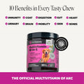 10-in-1 Dog Multivitamin Supplement with Glucosamine & Probiotics - Hip & Joint Support, Digestive Health, Immune Support, Heart & Skin - All-in-One Daily Vitamins & Omega-3s (Peanut Butter, 90 ct)