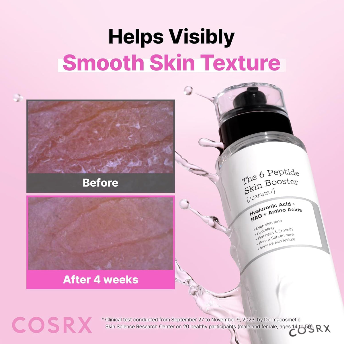 COSRX 6X Peptide Collagen Skin Booster Toner Serum for Dull & Uneven Skin, Preps Skin with Copper Peptides, GHK-Cu, Skin Renewal Boosting Facial Essence, Korean Skin Care, 5.07 oz
