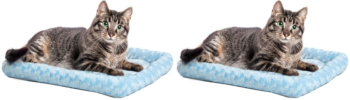 MidWest Homes for Pets QuietTime Dog Bed - White Fleece Bolster, Ultra-Soft and Machine Washable, Fits 42-Inch Crates and Carriers, for Large Breed Dogs