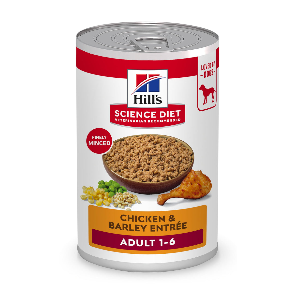Hill's Science Diet Adult 1-6 Wet Dog Food, Beef & Vegetables, 12.8 oz. Cans, 12-Pack