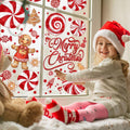 DULEFUN Christmas Window Clings, Gingerbread Man Candy Window's Stickers