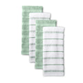 KitchenAid Albany Kitchen Towel 4-Pack Set, Honey Orange/White, 16"x26"
