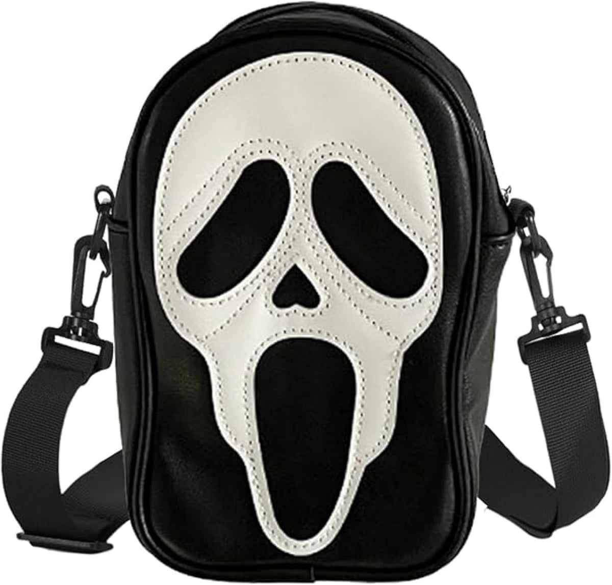 Tapp Collections Scream Ghost Face PU Crossbody Goth Sling Bag for Men And Women