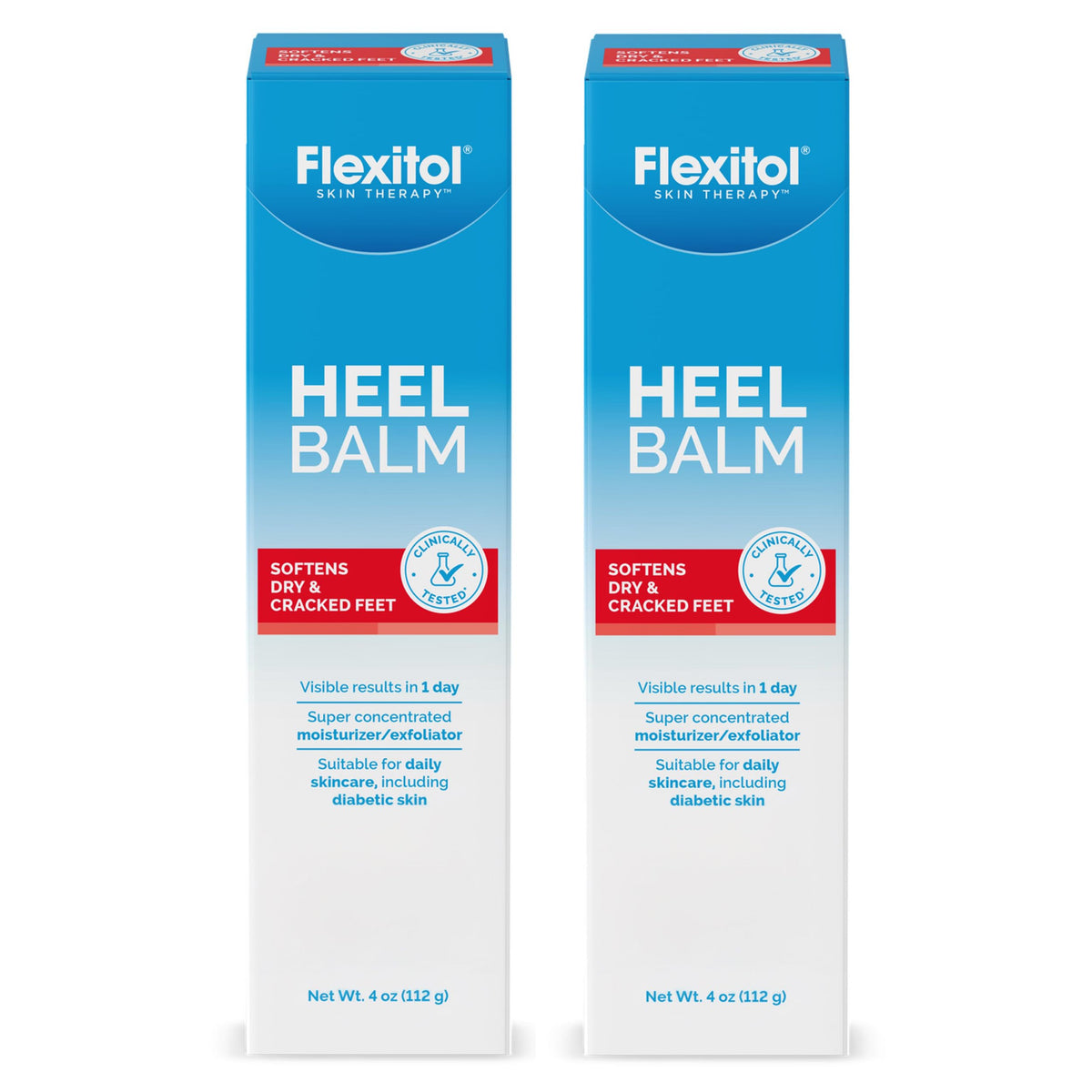 Flexitol Heel Balm, Cracked Heel Cream & Foot Balm, Intensive Hydration for Dry, Rough Feet & Heels, Urea-Based Moisturizing Cream, 4 oz Tube