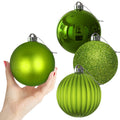 White 4.0" Large Christmas Balls - Christmas Tree Decoration Ornaments Shatterproof Hanging Balls for Birthday Halloween Holiday Wedding Decorations Set of 4pcs