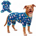 KYEESE Dog Christmas Pajamas for Small Dog Velvet Onesie with Red Snowflake