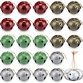 Zhengmy 16 Pcs Large Christmas Jingle Star Bell Xmas Ornament, Gold